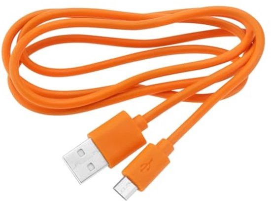1 st. Oplaadkabel voor deurbel 1 m. Oplaadkabel voor deurbel, compatibel met Video Doorbell 2, 3, 3 Plus en 4 Doorbell Pro Plus, oranje van Merkloos