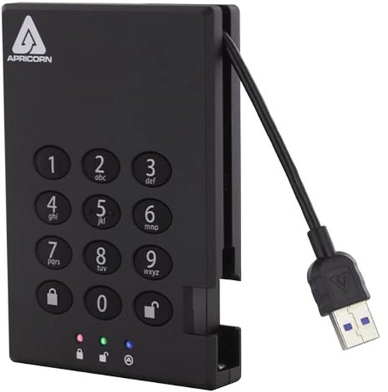 1 TB Externe Harde Schijf met Cijfercombinatie en USB 3.0 - Draagbare Beveiligde Opslag van Merkloos