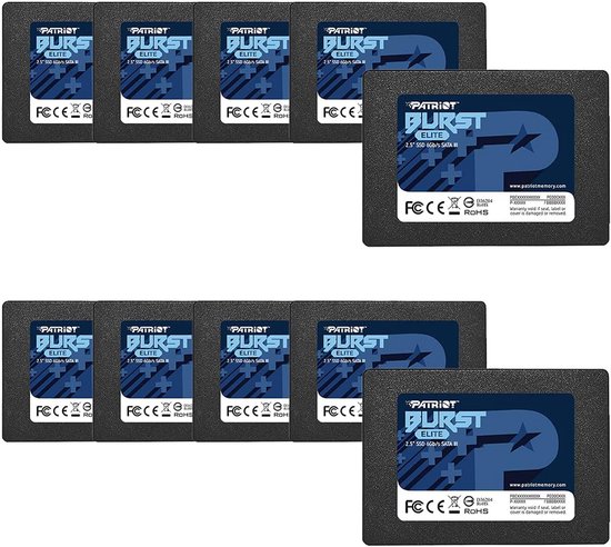 10-Pack Interne 2.5" SATA III SSD 120GB - Snelle Upgrade voor Laptop en PC