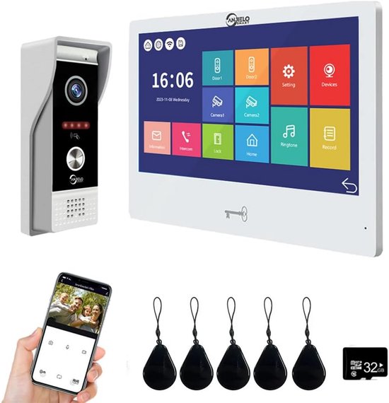 1080P Video Deurintercom Systeem met 10 inch Touchscreen en Bewegingsdetectie van Scomart.