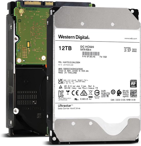 12TB Interne Harde Schijf 3.5" SATA voor Server Enterprise Klasse 256MB Cache van Merkloos