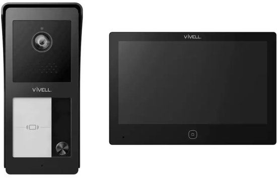 149001 - HALKIS Video Doorbell | 2-Wire | 7” Screen | Proximity tags | Wi-Fi | TUYA App - Vivell+ Badge
