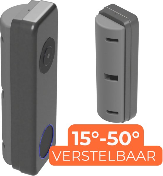 15° t/m 50° hoekbeugel wig voor Eufy camera deurbel - Geschikt voor Eufy S330/S210/S220/E340/C210/C30/C31 - Vezel-versterkt Kunststof - Inclusief schroeven
