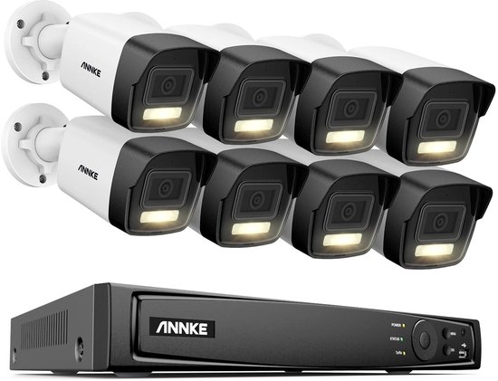 16-kanaals Beveiligingscamera Set – IP Camera Systeem – Bewakingscamera – CCTV Camera – NVR Recorder – 12MP Dual-Light – IP67 Waterdicht van Merkloos