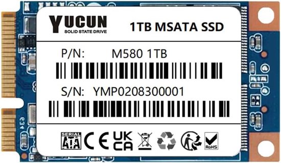 1TB mSATA III Interne Solid State Drive SSD van Merkloos