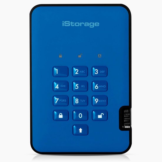 1TB Veilige Externe Harde Schijf met PIN-Beveiliging en Hardwareversleuteling