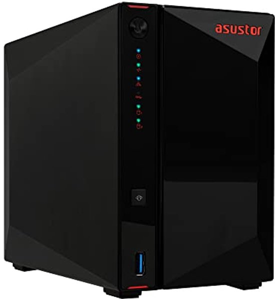 2 Bay NAS Network Storage Enclosure met Quad-Core CPU en 4x M.2 NVMe SSD Slots van Merkloos