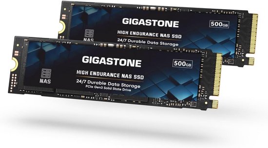 2-Pack 500GB Interne M.2 NVMe SSD voor NAS en Data Center - Hoge Uithoudingsvermogen PCIe 3.0 van Merkloos