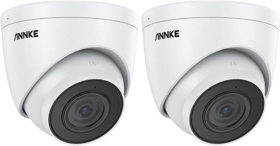 2-Pack 5MP PoE Buiten Beveiligingscamera met Kentekenherkenning en Audio van Merkloos