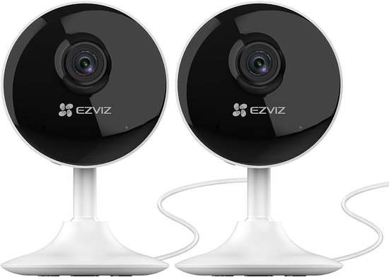 2-pack Draadloze Beveiligingscamera voor Binnen – 1080P Wifi, Nachtzicht 10M, Bewegingsdetectie & Tweewegaudio – Home Security Camera App