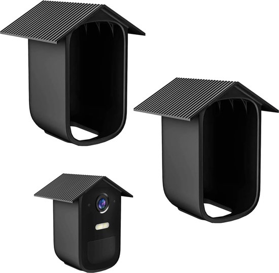 2-pack siliconen cameratas - bewakingshoes - Geschikt voor eufy Security eufyCam 2C Cam en eufyCam 2C Pro draadloze buitenbeveiligingscamera's - UV- en regendicht - zwart van $