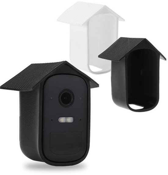 2 stuks - Camera siliconen beschermhoes - Bewakingscamera beschermhoes - geschikt voor EufyCam 2C - Bescherming - Weerbestendige siliconen behuizing - Zacht - Zwart+Wit van EufyCam