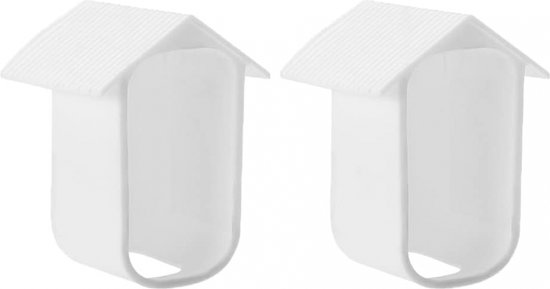 2 stuks - Camera siliconen beschermhoes - bewakingscamera beschermhoes - wit - zachte siliconen hoes - beveiligingscamera beschermhoes - Weerbestendige siliconen behuizing - voor EufyCam 2C van Eufy