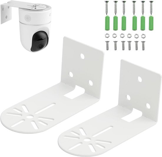 2 Stuks Metalen Camerabevestiging voor Muur en Plafond - Universele Beveiligingscamera Beugel van Merkloos