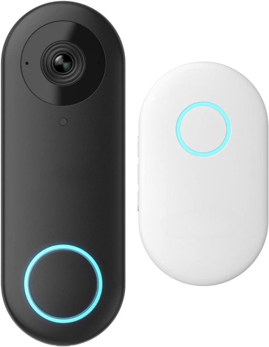 2K+ Video Deurbel met Camera, WiFi, Groothoek, Tweeweg Audio, Slimme Menselijke Detectie, Chime, SD-kaartsleuf, 2.4/5GHz van Merkloos