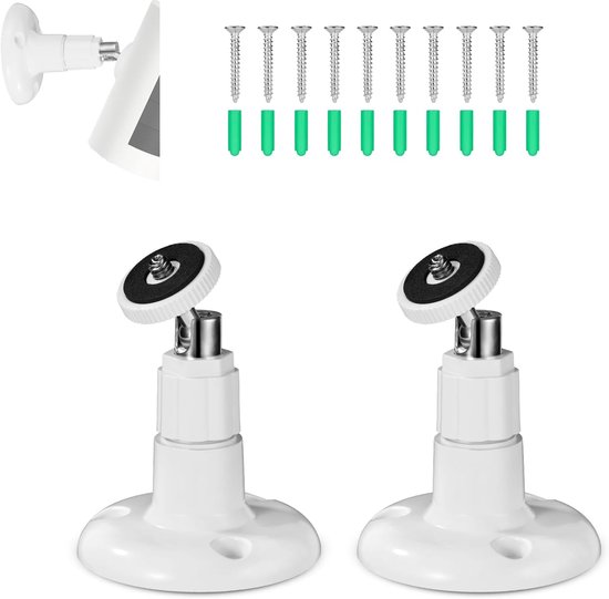 2pcs Beveiligingscamera Beugel - 360 Graden Verstelbare Montagebeugel voor Ring Stick Up Cam - Indoor en Outdoor Gebruik (Camera Niet Inbegrepen) van Merkloos