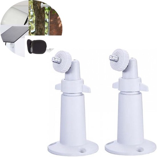 2stuks- Camera Bevestiging-Camera muurbevestiging- camera bevestigingsbeugel-camera bevestiging helm-Pakket van 2 camera-wandbevestigingen-Camerabeugels Binnen-/buitencamerabevestiging- Wandhouder voor camera - wit van Merkloos