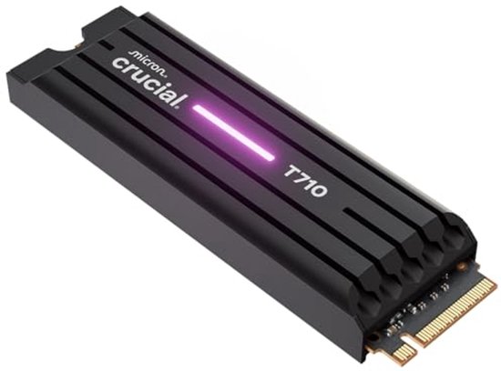 2TB PCIe 5.0 NVMe M.2 Interne SSD met Koellichaam voor Desktop PC en PS5 - Tot 14.500 MB/s Leessnelheden
