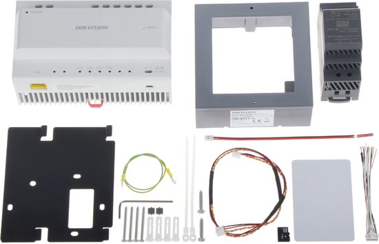 2wire Digital IP video intercom kit one call button.DSKD8003IME2 Surface - DSKH6320WTE1 - 14 port standard PoE switch -  16GB TF card van Dahua