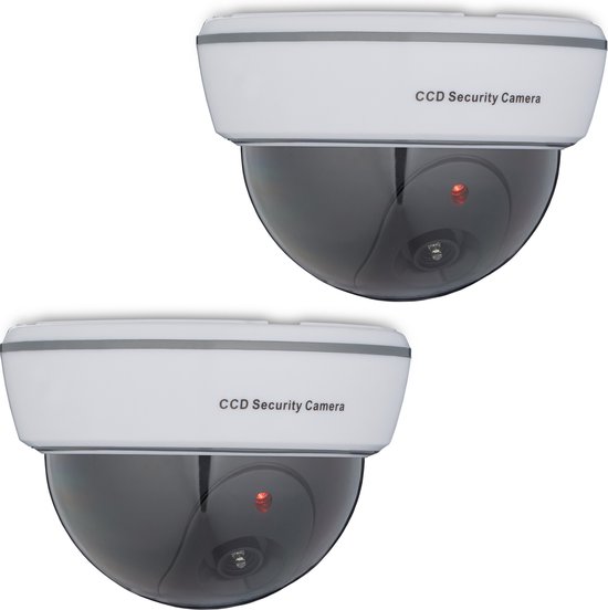 2x dummy dome camera - nepcamera - knipperende led - binnen & buiten - wit van Smartwares