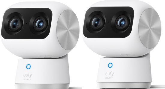 2x Eufy S350 4K Indoor Beveiligingscamera voor binnen - Bedraad - Wit van Eufy