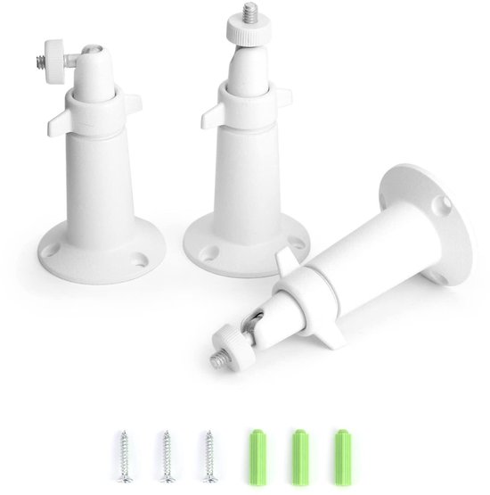 ® 3 stuks camera-wandbeugels, wit, 360° verstelbaar, geschikt voor Arlo, Arlo Pro, Arlo Light, Arlo Go van Merkloos