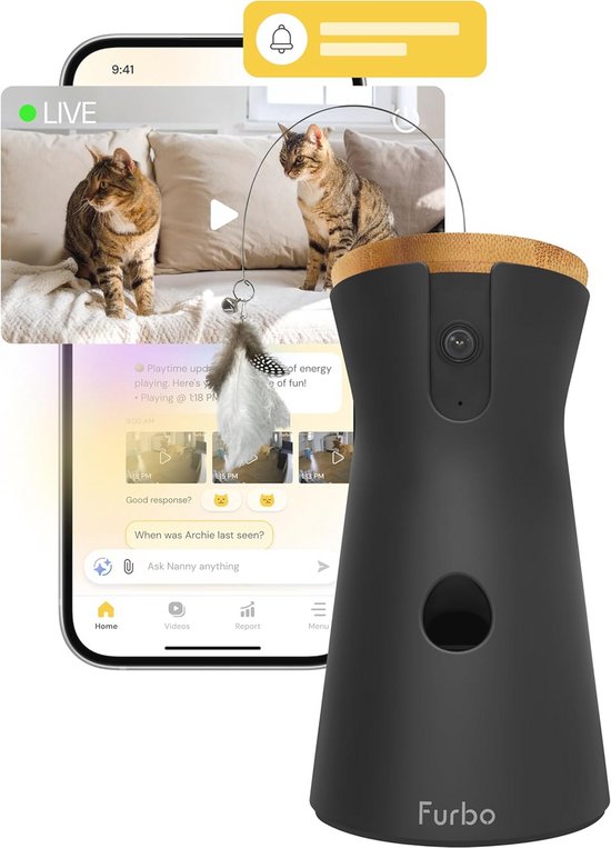 360° Cat Camera met Beveiligingsfuncties voor Huisdieren van Merkloos
