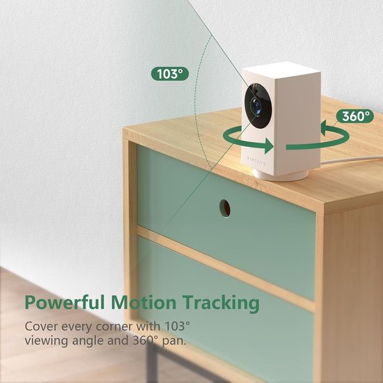 360 graden 1080P WiFi-camera voor thuisbeveiliging met nachtzicht en 2-weg audio van Merkloos