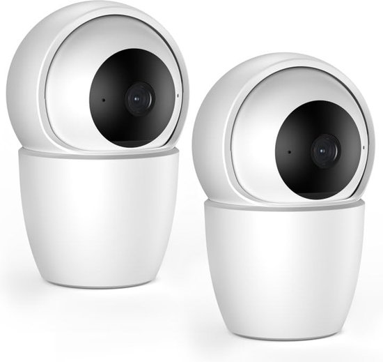 360 graden PTZ Bewakingscamera voor Binnen - Wifi Babycamera met Auto-Tracking en Menselijke Herkenning