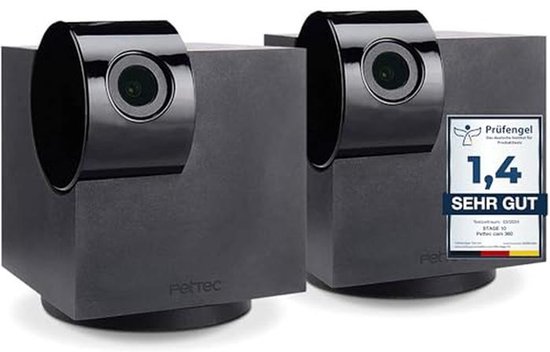 360° Pet Camera Set - WiFi, Voice Function, and Night Vision for Dogs and Cats - Home Surveillance van Merkloos