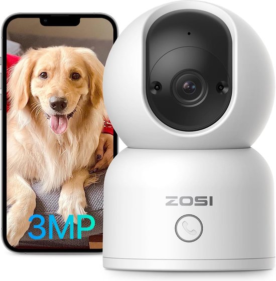 360° Rotatable Indoor Camera 2.4GHz & 5GHz WiFi Camera for Babies AI Personal Recognition Automatic Tracking One-Touch Call van EZVIZ