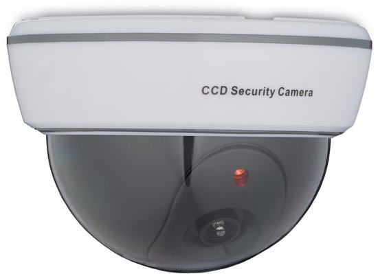 3x dummy dome camera - nepcamera - knipperende led - binnen & buiten - wit