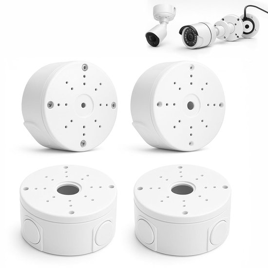 4 pieces camera junction box - montagebox voor halfronde surveillancecamera's - binnen en buiten beveiligingscamera's - geschikt van Reolink