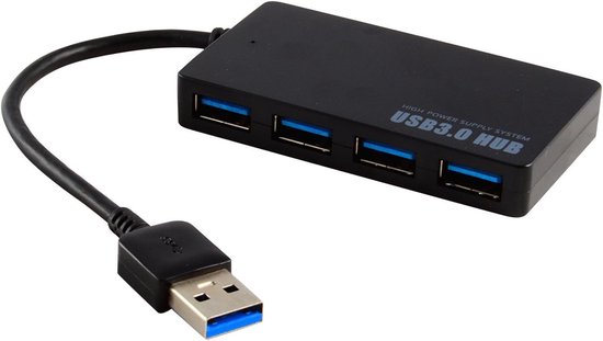 4-poorts USB Hub - Extra poorten - Apparaten aansluiten - Snelle dataoverdracht - Compact ontwerp