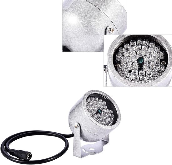 48 Infrared LED IR Lighting Lights, Floodlights IR Lights for Security Cameras Camera Outdoor Night Vision Waterproof - ShopVlot