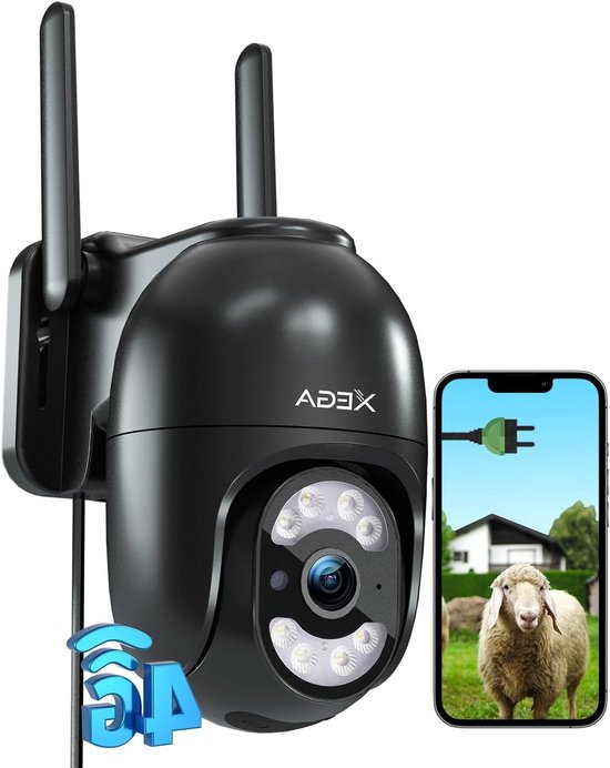 4G Beveiligingscamera - Buiten Camera - Terrein Bewaken - Zonder Wifi - 2K HD Resolutie - Zwart