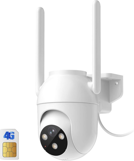 4G LTE Buitenbewakingscamera met 360 Graden Beeld en Nachtzicht