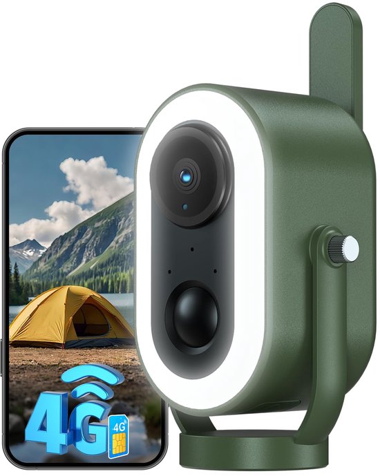 4G Wildcamera met SIM-kaart – 2K 3MP – Bewegingssensor – Nachtzicht – Zonne-energie