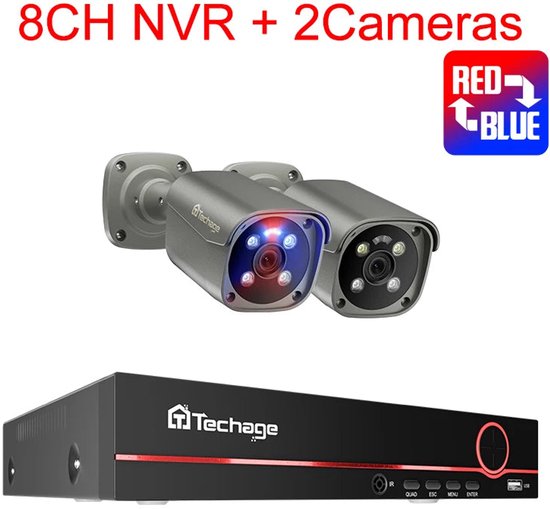 4K Beveiligingssysteem – IP Camera – CCTV Set – NVR Systeem – Beveiligingscamera – Ultra HD 8MP Resolutie – Tweeweg Audio – Kleurennachtzicht van Sannce