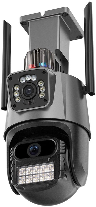 4K Dual Lens Beveiligingscamera – 360° Draaibaar Panoramisch Zicht van Merkloos
