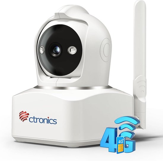 4MP 3G/4G LTE Binnen Bewakingscamera met 360° PTZ, Mens/Motie Detectie en Nachtzicht van Merkloos