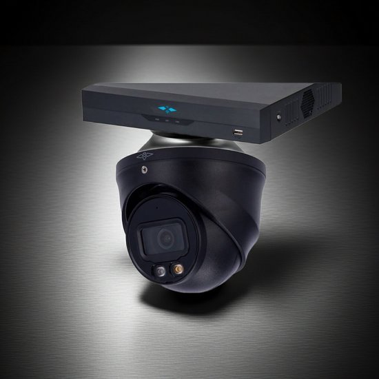 4MP – Full Night Color – AI IP Camera Met Nachtzicht Camerasysteem Plus – 1x Dome IP Camera van Merkloos