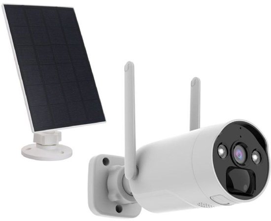 4MP oplaadbare camera + zonnepaneel - KYF - Kit voor 7" scherm, 4MP Ultra HD-recorder