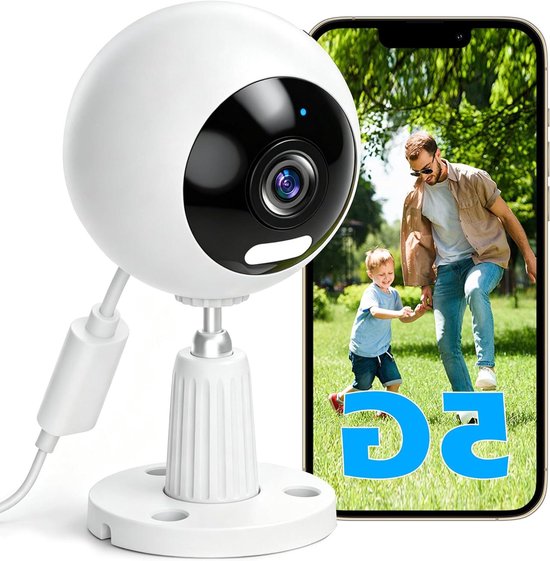 5G 3MP Indoor & Outdoor Security Camera, WiFi Camera Indoor & Outdoor, Baby Monitor with App, Dog Camera, IP66 Waterproof, 2-Way Audio, Car Zoom, SD and Cloud Storage