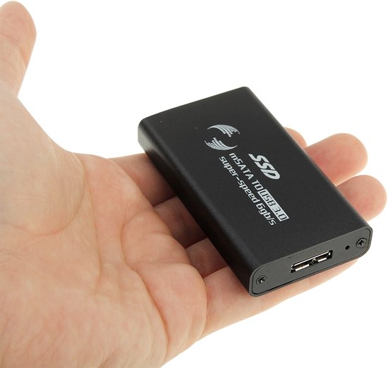 6 gb / s mSATA Solid State Disk SSD naar USB 3.0 harde schijfbehuizing (zwart)