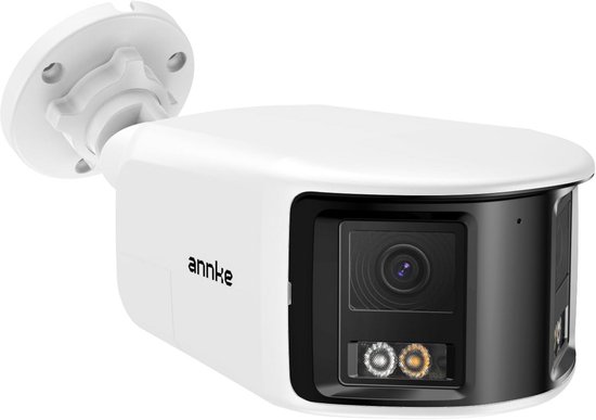 6MP UHD Dual-Lens PoE Buitenbewakingscamera met 180° Panoramisch Zicht en AI Detectie