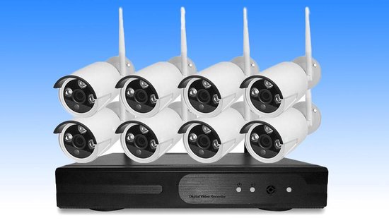8CH 960P HD NVR Dag Nacht draadloze bewakingscamera set zonder HDD CCTV Draadloze Draadloze Buitenshuis wifi IP Netwerk Video Beveiligingssysteem 3.6mm Lens,Mobieletelefoon Uitzicht(Zonder harde schijf) van Anlapus