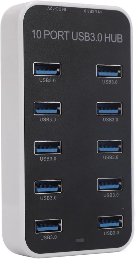 Aangedreven USB Hub - Poorten Uitbreider - Meer Apparaten - 10 Poorten 5Gbps - 121 Gram van Merkloos