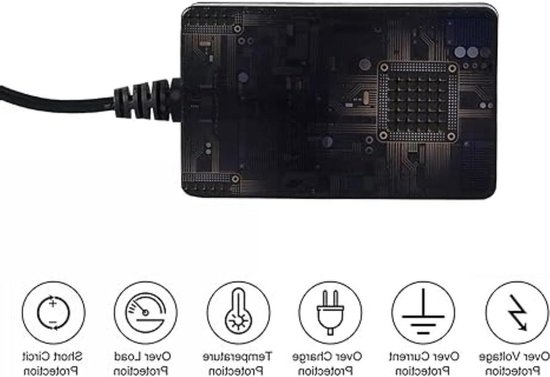 Adapter Externe Harde Schijf - Voeding Kabel - Apparaat Voeden - Ingebouwde Veiligheidsfuncties - 1TB tot 3TB - Zwart