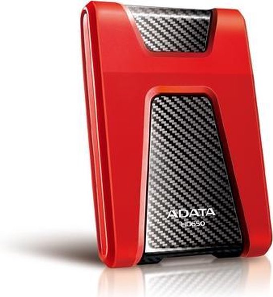 ADATA DashDrive Durable HD650 Externe Harde Schijf 1 TB Rood van Merkloos